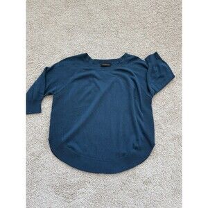 Lane Bryant Women's Teal Doleman Curved Hem‎ Cashmere Blend Sweater 18/20 Soft